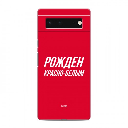 Дизайнерский силиконовый чехол для Google Pixel 6 Red White Fans