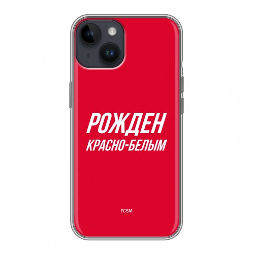 Дизайнерский пластиковый чехол для Iphone 14 Red White Fans