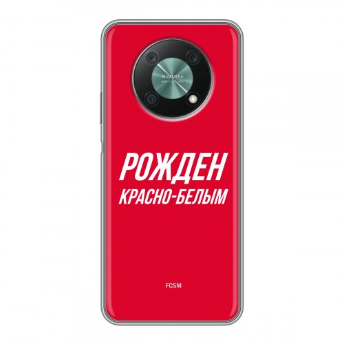 Дизайнерский силиконовый чехол для Huawei Nova Y90 Red White Fans