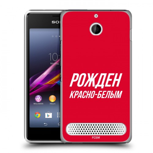 Дизайнерский силиконовый чехол для Sony Xperia E1 Red White Fans