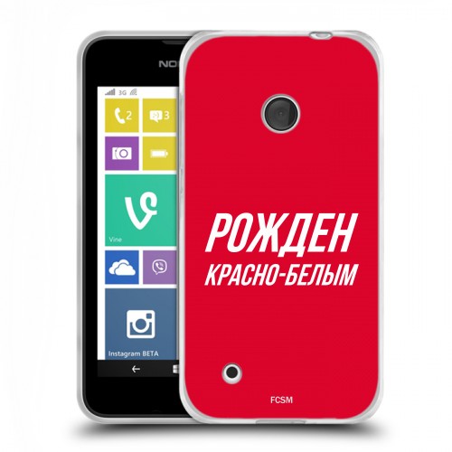 Дизайнерский пластиковый чехол для Nokia Lumia 530 Red White Fans