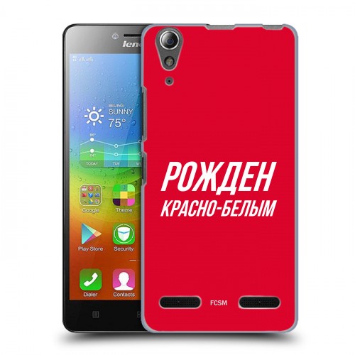 Дизайнерский пластиковый чехол для Lenovo A6000 Red White Fans