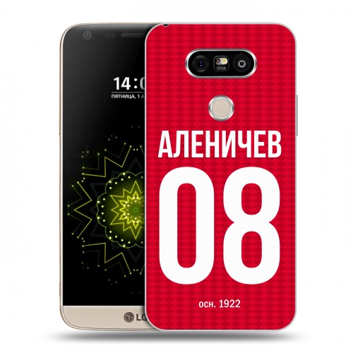 Дизайнерский пластиковый чехол для LG G5 Red White Fans