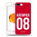 Дизайнерский пластиковый чехол для Iphone 7 Plus / 8 Plus Red White Fans