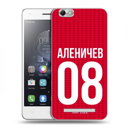 Дизайнерский силиконовый чехол для Lenovo Vibe C Red White Fans