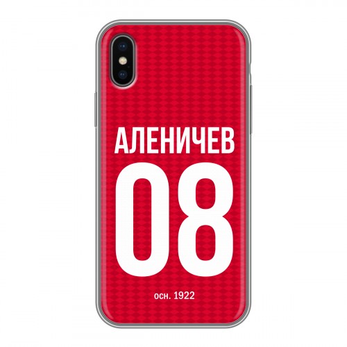 Дизайнерский пластиковый чехол для Iphone x10 Red White Fans