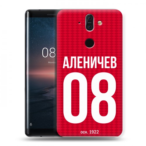 Дизайнерский пластиковый чехол для Nokia 8 Sirocco Red White Fans