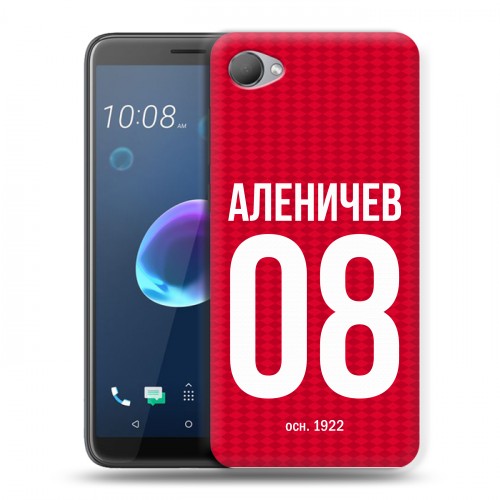 Дизайнерский пластиковый чехол для HTC Desire 12 Red White Fans