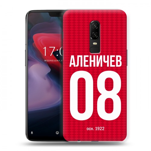 Дизайнерский пластиковый чехол для OnePlus 6 Red White Fans