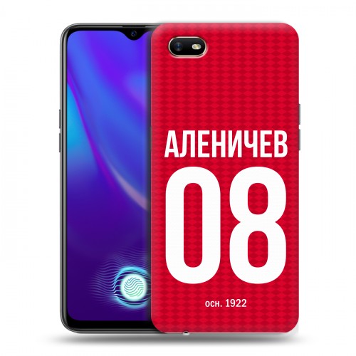 Дизайнерский силиконовый с усиленными углами чехол для OPPO A1k Red White Fans