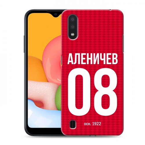 Дизайнерский силиконовый чехол для Samsung Galaxy M01 Red White Fans