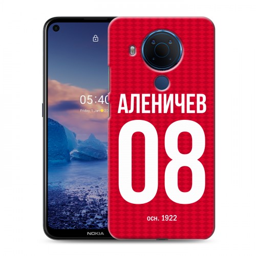 Дизайнерский силиконовый чехол для Nokia 5.4 Red White Fans