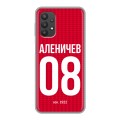 Дизайнерский силиконовый чехол для Samsung Galaxy A32 Red White Fans