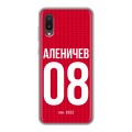 Дизайнерский пластиковый чехол для Samsung Galaxy A02 Red White Fans