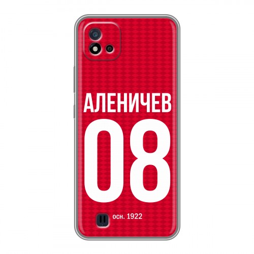 Дизайнерский пластиковый чехол для Realme C20 Red White Fans