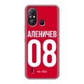 Дизайнерский силиконовый чехол для Itel A49 Red White Fans