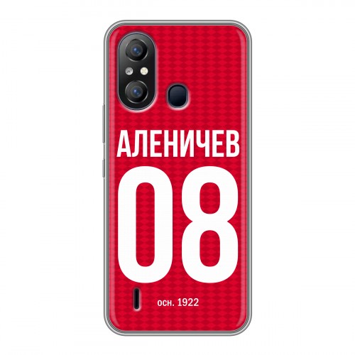 Дизайнерский силиконовый чехол для Itel A49 Red White Fans