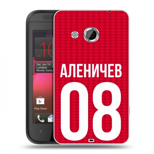 Дизайнерский пластиковый чехол для HTC Desire 200 Red White Fans