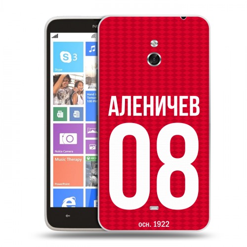 Дизайнерский пластиковый чехол для Nokia Lumia 1320 Red White Fans