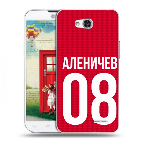 Дизайнерский пластиковый чехол для LG L80 Red White Fans