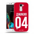 Дизайнерский пластиковый чехол для LG K10 Red White Fans