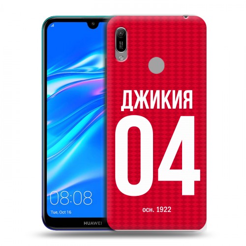 Дизайнерский пластиковый чехол для Huawei Y6 (2019) Red White Fans