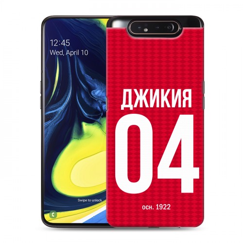 Дизайнерский пластиковый чехол для Samsung Galaxy A80 Red White Fans