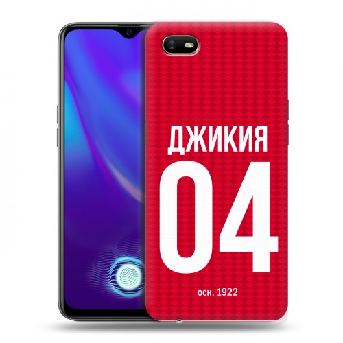 Дизайнерский пластиковый чехол для OPPO A1k Red White Fans