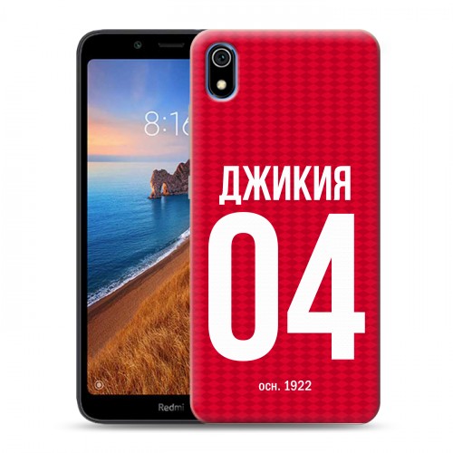 Дизайнерский силиконовый чехол для Xiaomi RedMi 7A Red White Fans