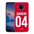 Дизайнерский силиконовый чехол для Nokia 5.4 Red White Fans