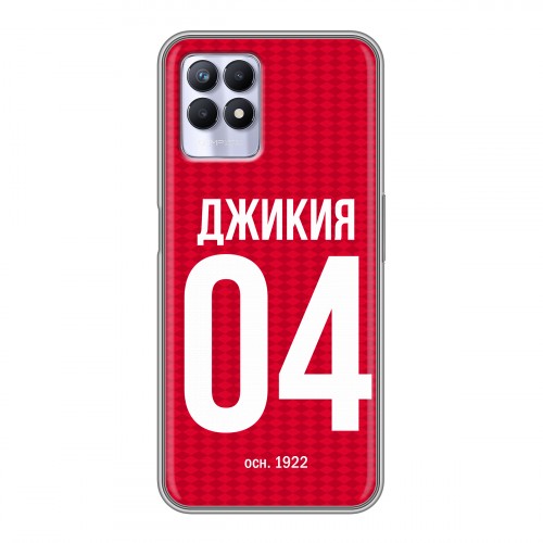 Дизайнерский силиконовый чехол для Realme 8i Red White Fans