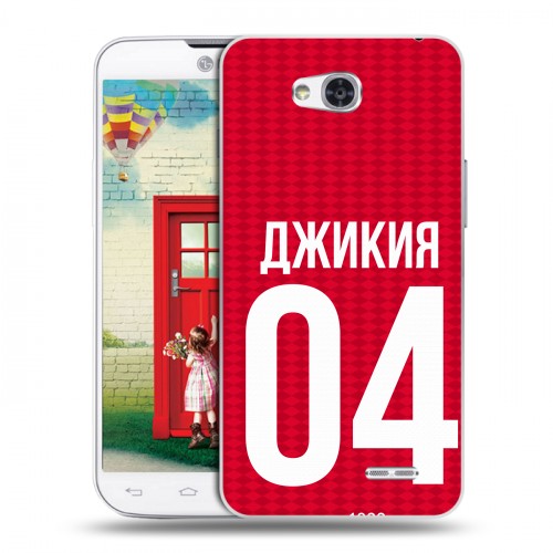 Дизайнерский пластиковый чехол для LG L80 Red White Fans