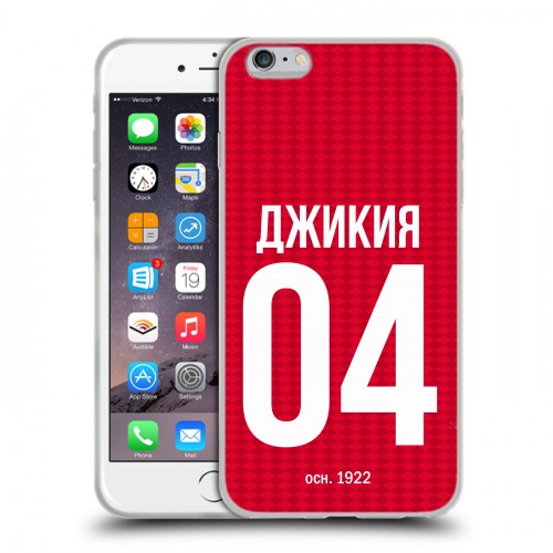 Дизайнерский силиконовый чехол для Iphone 6 Plus/6s Plus Red White Fans