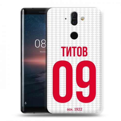 Дизайнерский пластиковый чехол для Nokia 8 Sirocco Red White Fans