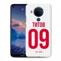 Дизайнерский силиконовый чехол для Nokia 5.4 Red White Fans