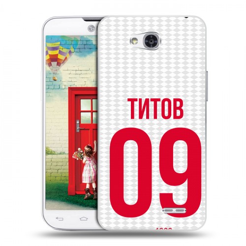 Дизайнерский пластиковый чехол для LG L80 Red White Fans