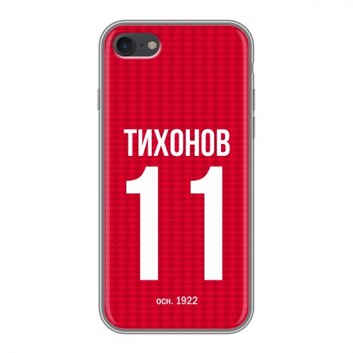 Дизайнерский силиконовый чехол для Iphone 7 Red White Fans