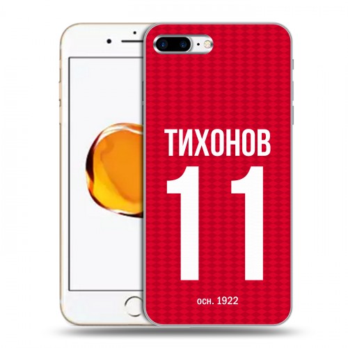 Дизайнерский пластиковый чехол для Iphone 7 Plus / 8 Plus Red White Fans