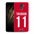 Дизайнерский силиконовый чехол для BQ Aquaris U Red White Fans