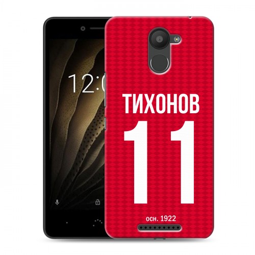 Дизайнерский силиконовый чехол для BQ Aquaris U Red White Fans