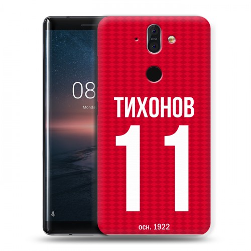 Дизайнерский силиконовый чехол для Nokia 8 Sirocco Red White Fans