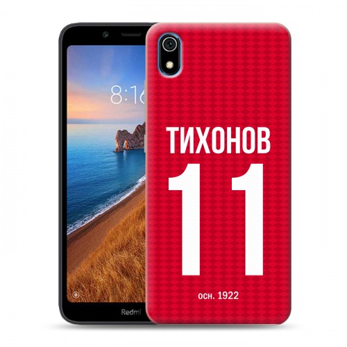 Дизайнерский силиконовый чехол для Xiaomi RedMi 7A Red White Fans