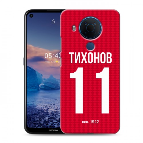 Дизайнерский силиконовый чехол для Nokia 5.4 Red White Fans