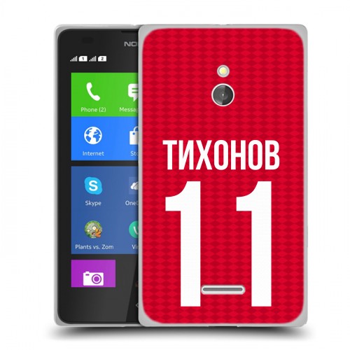 Дизайнерский силиконовый чехол для Nokia XL Red White Fans