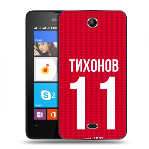 Дизайнерский силиконовый чехол для Microsoft Lumia 430 Dual SIM Red White Fans