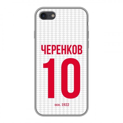 Дизайнерский силиконовый чехол для Iphone 7 Red White Fans