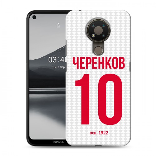 Дизайнерский пластиковый чехол для Nokia 3.4 Red White Fans