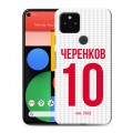 Дизайнерский пластиковый чехол для Google Pixel 5 Red White Fans