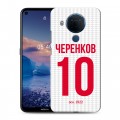 Дизайнерский силиконовый чехол для Nokia 5.4 Red White Fans