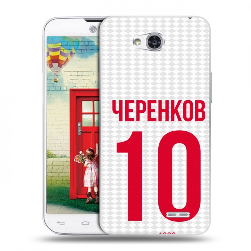 Дизайнерский пластиковый чехол для LG L80 Red White Fans